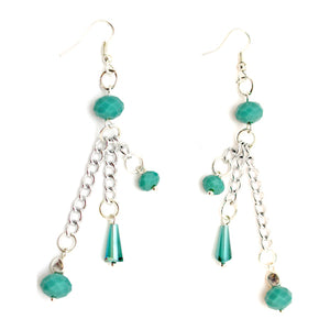 Aretes Jade-Plata
