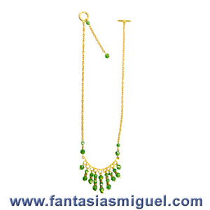 Collar De Cristal C/ Alambre Y Cuenta
