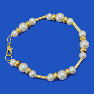 Pulsera Oro Con Perlas