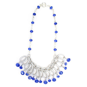 Collar Plata C/Rondeles Zafiro