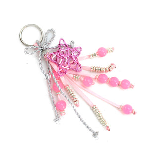 Llavero Rosa-Plata Con Estrella