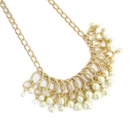 Collar Cadenas Y Perlas