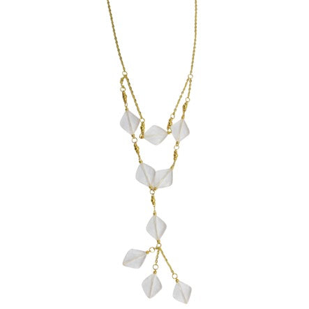 Collar Oro C/ Cristales Rombo