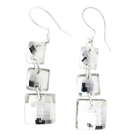Aretes Con Cristal De Cuadro