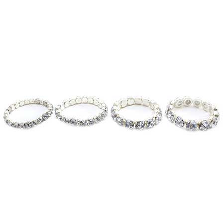 Juego De Pulseras De Piedras Cristal
