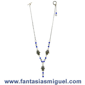 Collar Manitas De La Suerte C/ Ojitos Y Cristal