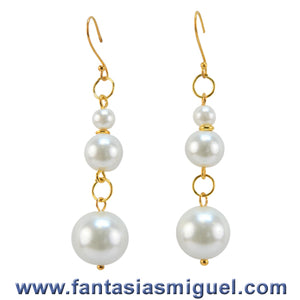 Aretes Perla Blanca