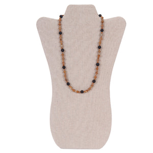 Collar Largo Con Cuentas De Madera