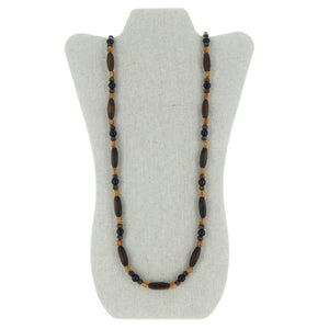 Collar Cuentas De Madera Para Hombre