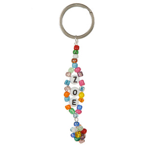 Llavero Multicolor Con Cuentas De Letras