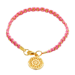 Pulsera De Crimp Bolita Concordón Fantasia Y Dije Mandala