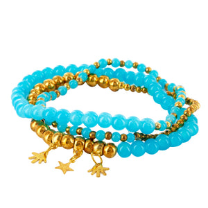 Collar Turquesa-Oro