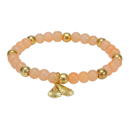 Pulsera Cuenta Redonda Naranja