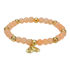 Pulsera Cuenta Redonda Naranja