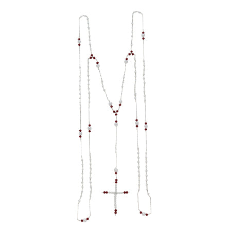 Lazo Con Perlas Y Rondeles Rojos