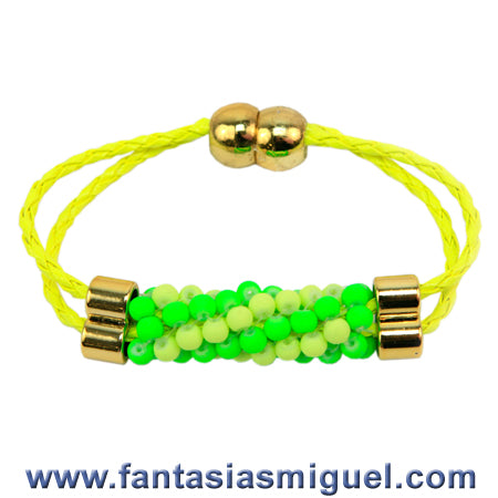 Pulsera Espiral Neón Verde