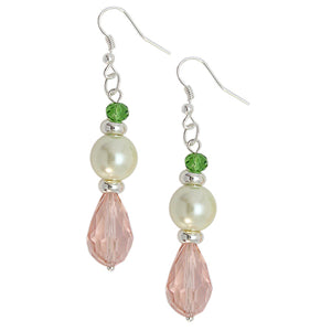Aretes Marfil-Rosa