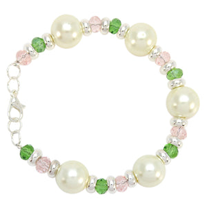 Pulsera Marfil-Rosa