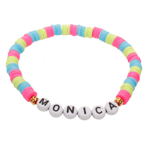 Pulsera Multicolor Con Nombre mónica