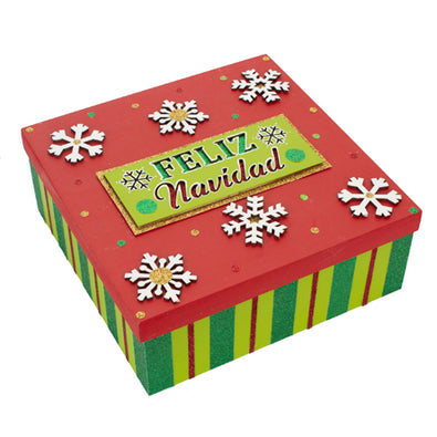 Fantasías Miguel Clave:ML2823 Caja De Regalo Con Copos