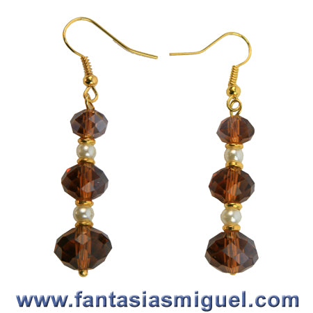 Aretes Boda Café/ Marfil