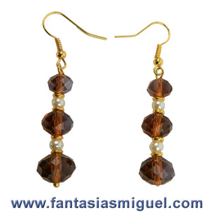 Aretes Boda Café/ Marfil