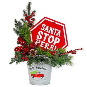 Adorno Navideño Santa Stop