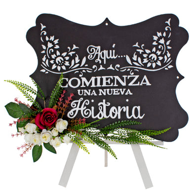 Fantasías Miguel Clave:ST107 Letrero Pizarrón Nuestra Boda