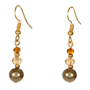 Aretescon Perlas Y Rondel Miel