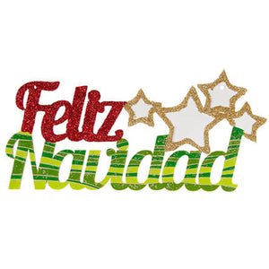 Adorno Feliz Navidad Rojo Verde