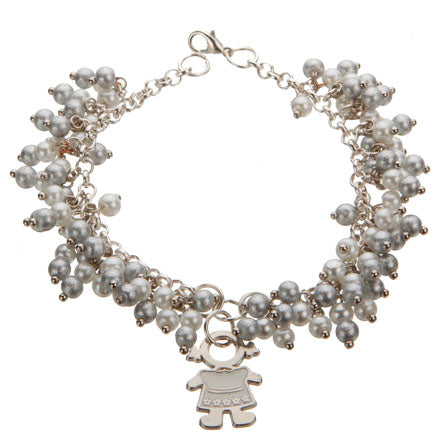 Pulsera De Engarses Con Pelas Y Dije Niña